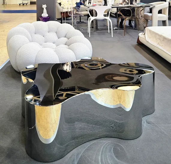 Стол кофейный Sceptre, 116х76 см, полированный металл