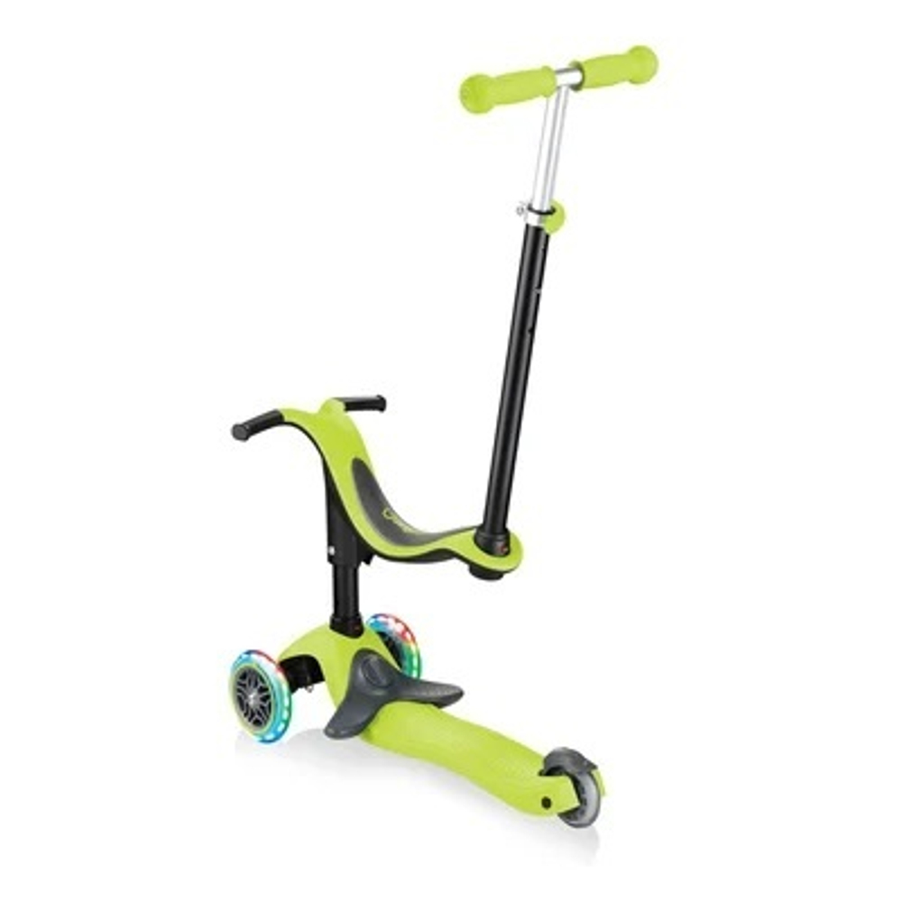 Самокат Globber Go Up Sporty Plus Lights зеленый
