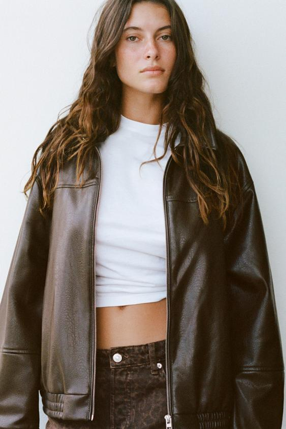 Bomber cropped zara clearance