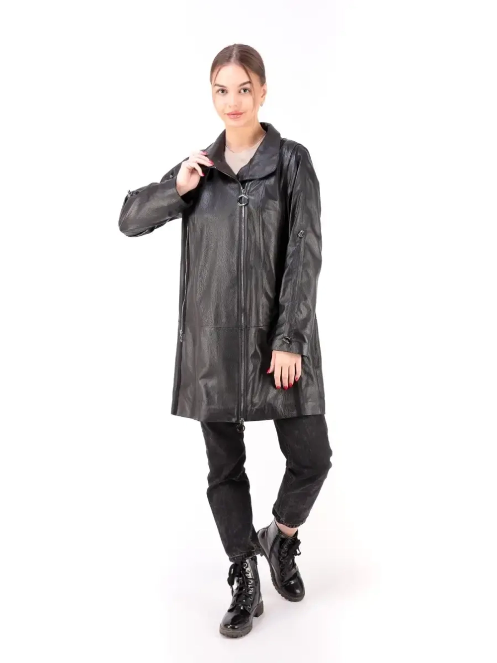 Плащ женский из натуральной кожи Турция