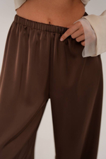 Брюки прямого кроя из вискозного шелка