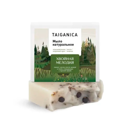 Мыло натуральное "Хвойная мелодия", ТМ TAIGANICA