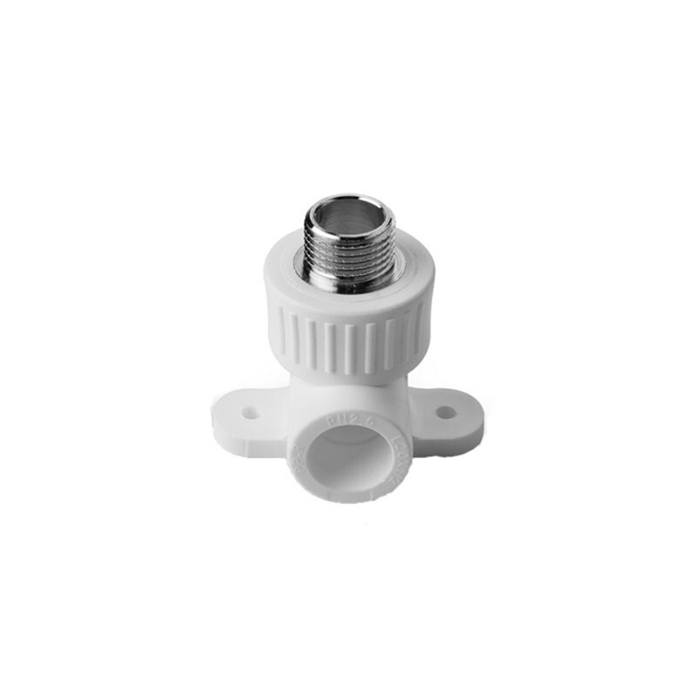 Угольник для смесителя НР Valfex, DN 20, PN 25, G-3/4'', НР, белый