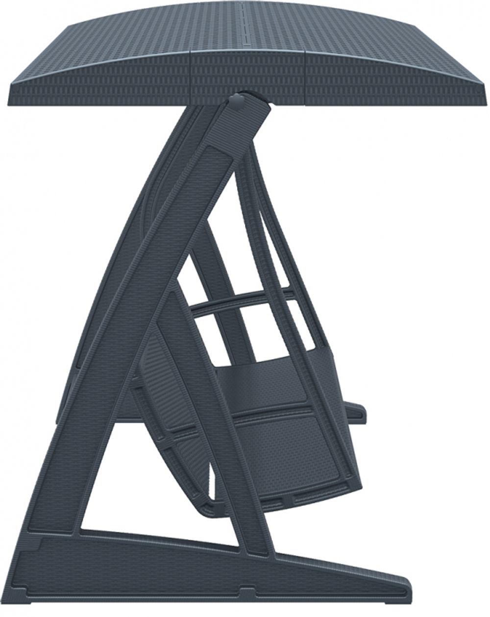 Качели пластиковые плетеные с подушкой Siesta Contract Hawaii, антрацит