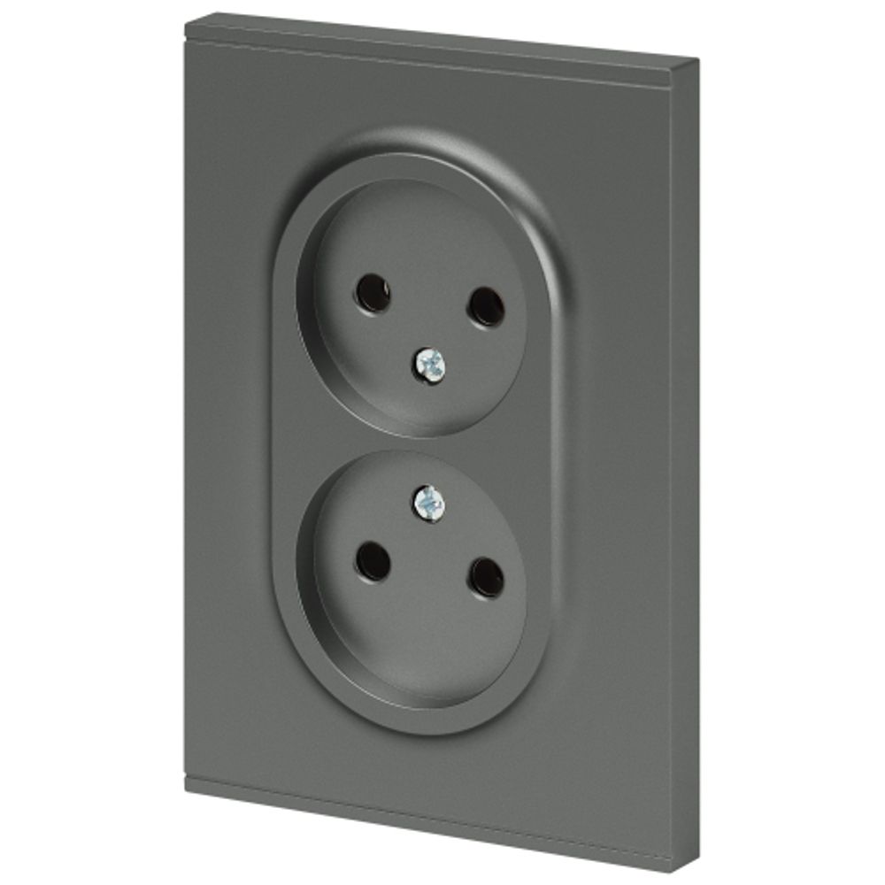 Розетка ЭРА Arktik 16-2107-06 без заземления двойная 2X2P 16А-250В графит | Эра Arktik