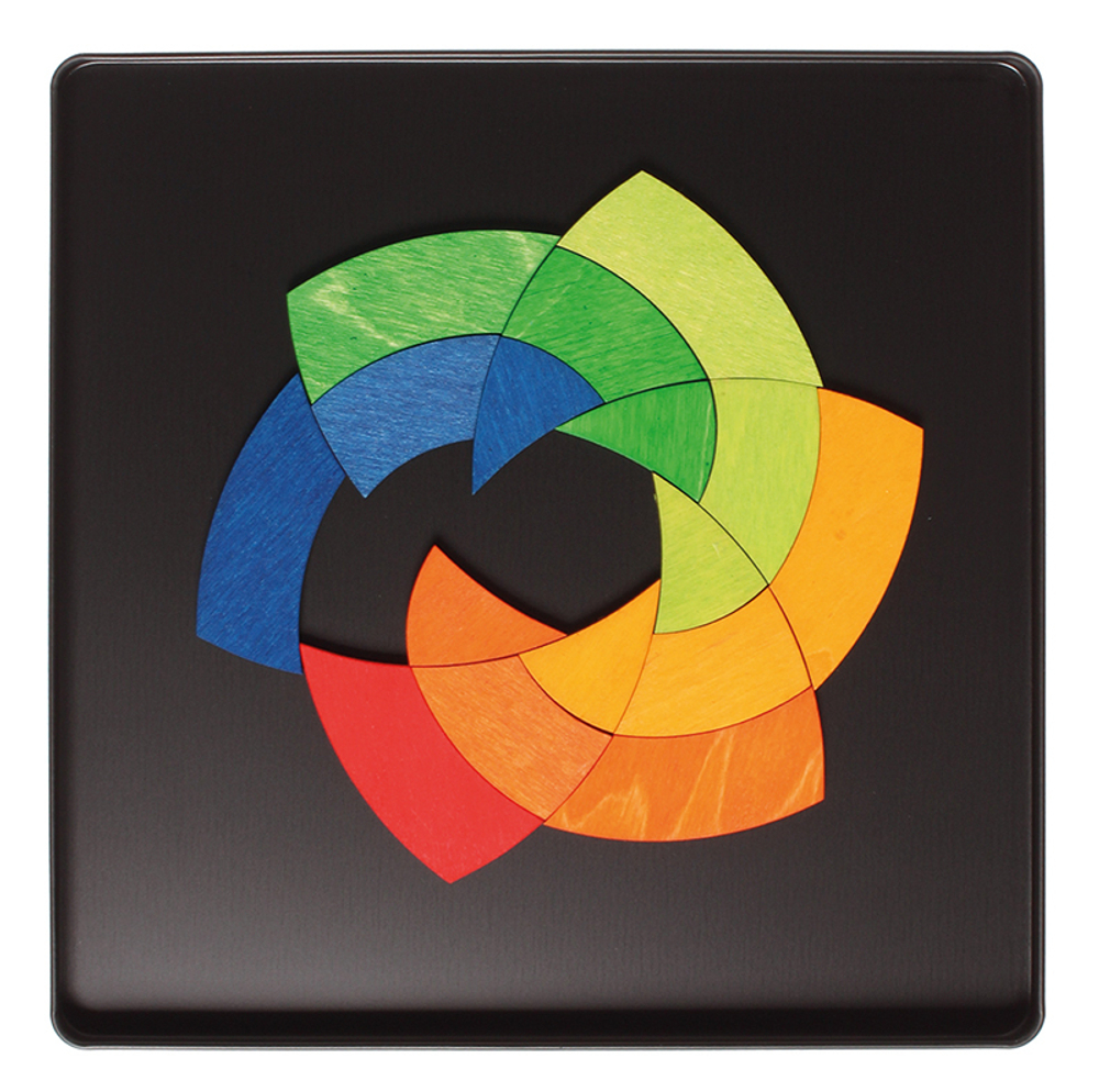 Магнитная деревянная мозаика "Круг Гете",  24 детали