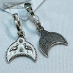 Серьги "Лунница с птичками" горячая эмаль мал. 5 грамм