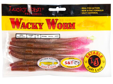 Черви съедобные LJ Pro Series WACKY WORM FAT 5.7in (14.50)/S13 6шт.