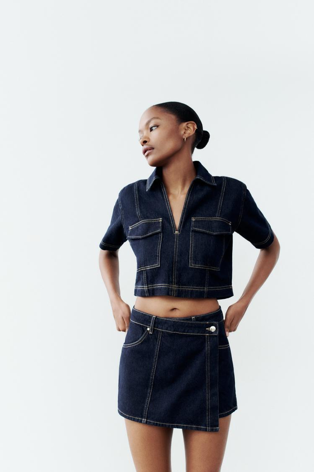 ユラ КОРОТКАЯ ДЖИНСОВАЯ ЮБКА — ZW COLLECTION - СИНИЙ | ZARA