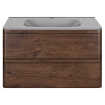 Тумба под раковину Vincea Vico 800 подвесная, 2 выкатных ящика soft close, R.Wood