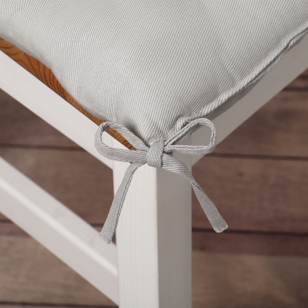 Подушка на стул 42х42 см, цв. светло-серый, 100% хл, саржа 250 г/м2