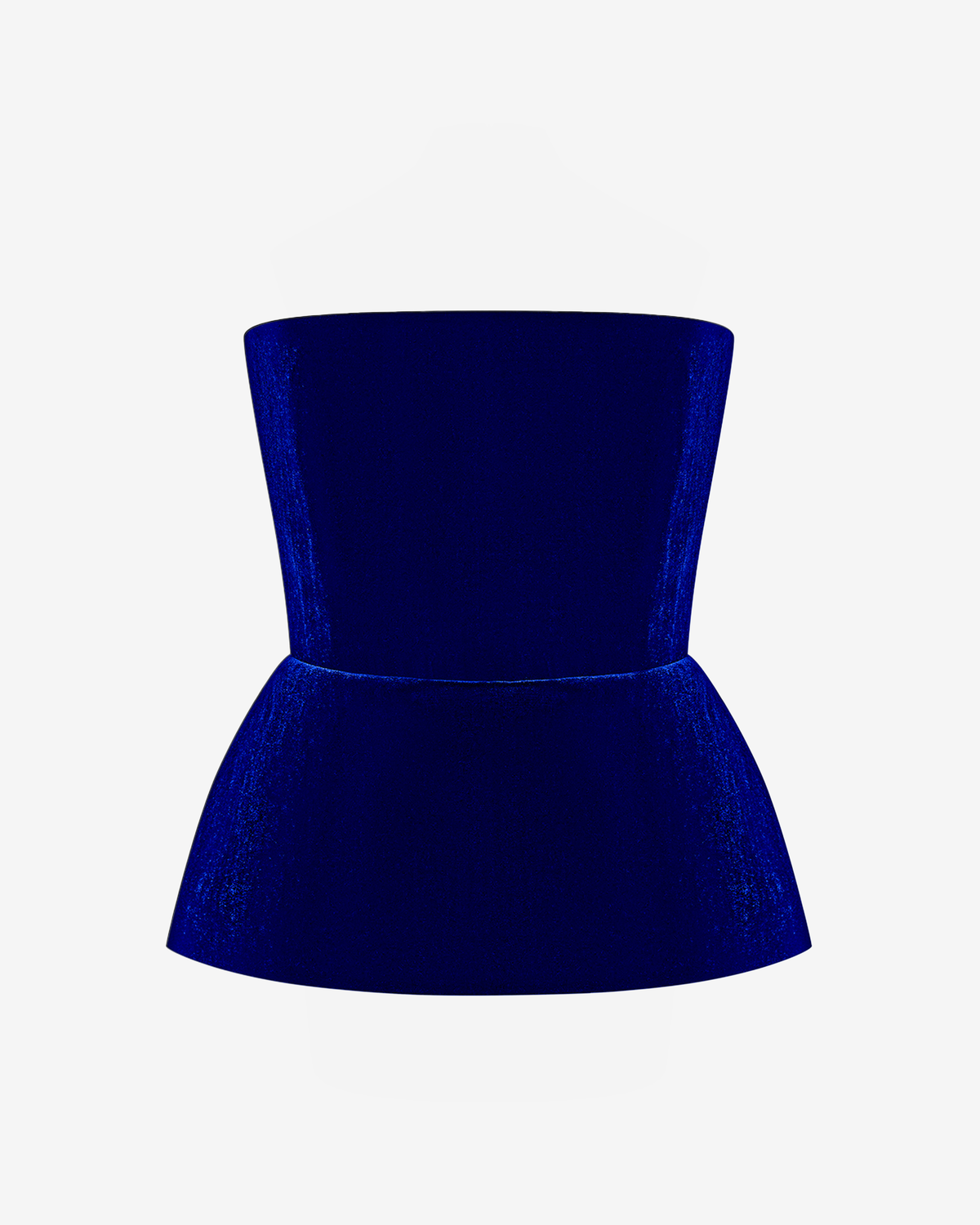 Топ корсетный из бархата с баской