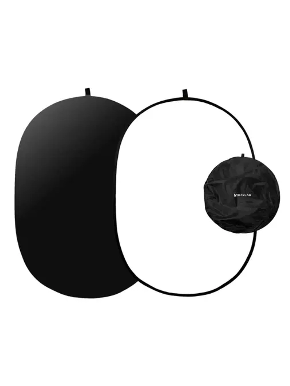 Фон складной на пружине Raylab RF-12 белый/черный 150x200см