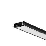 Алюминиевый профиль Maytoni встраиваемый с накладным фланцем 22x6 (Черный, 2 м), ALM-004-B-2M 632010