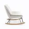 Кресло-качалка Marline, белое букле