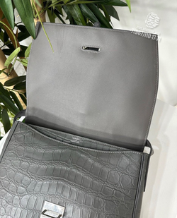 Сумка через плечо Hermes Messenger из Crocodile Porosus Noir