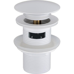 Слив для раковины Boheme 612/2-MW MAT White, click-clack, с переливом