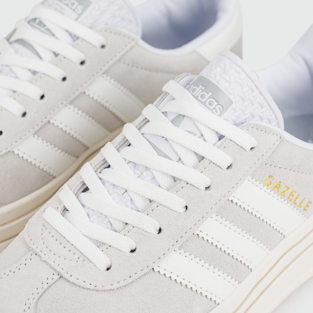 Кроссовки Adidas Gazelle Bold Grey / White Wmns
