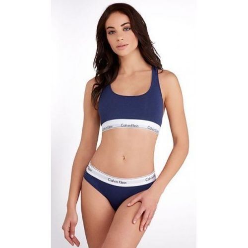 Женский комплект черный топ и слипы Calvin Klein Women Navy