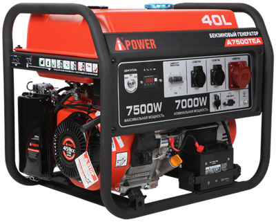 Портативный бензиновый генератор (7.5 кВт) A-iPower A7500TEA