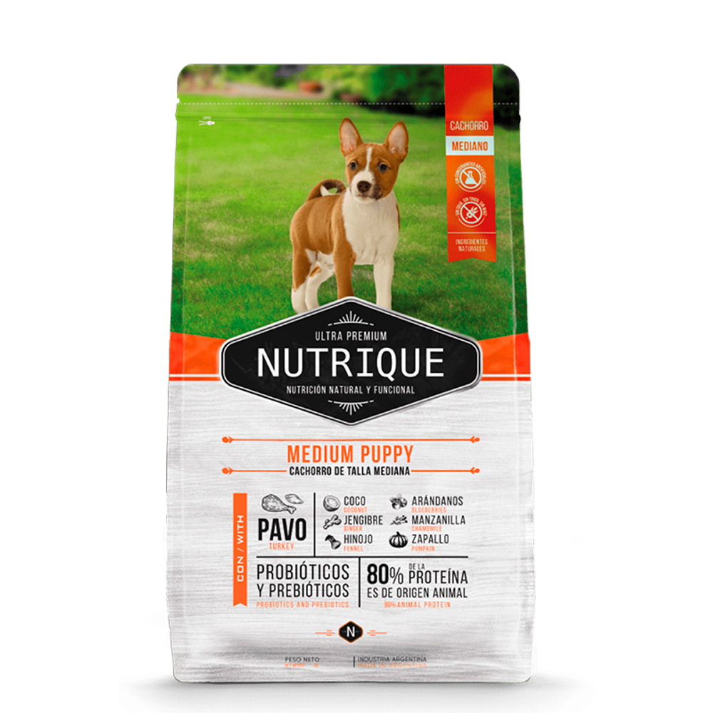Сухой корм Vitalcan Nutrique Dog Puppy с индейкой, для щенков средних пород 1кг (Виталкан)