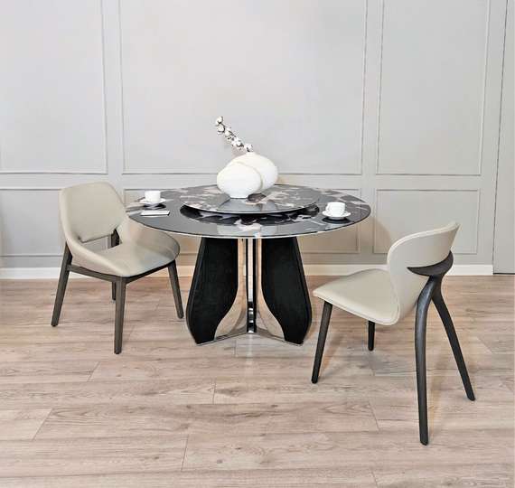 Стол с вращающейся столешницей 4473, Ø135 см, керамогранит