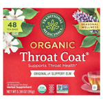 Traditional Medicinals, Organic Throat Coat®, Original со скользким вязом, без кофеина, 48 чайных пакетиков в упаковке, 96 г (3,38 унции)