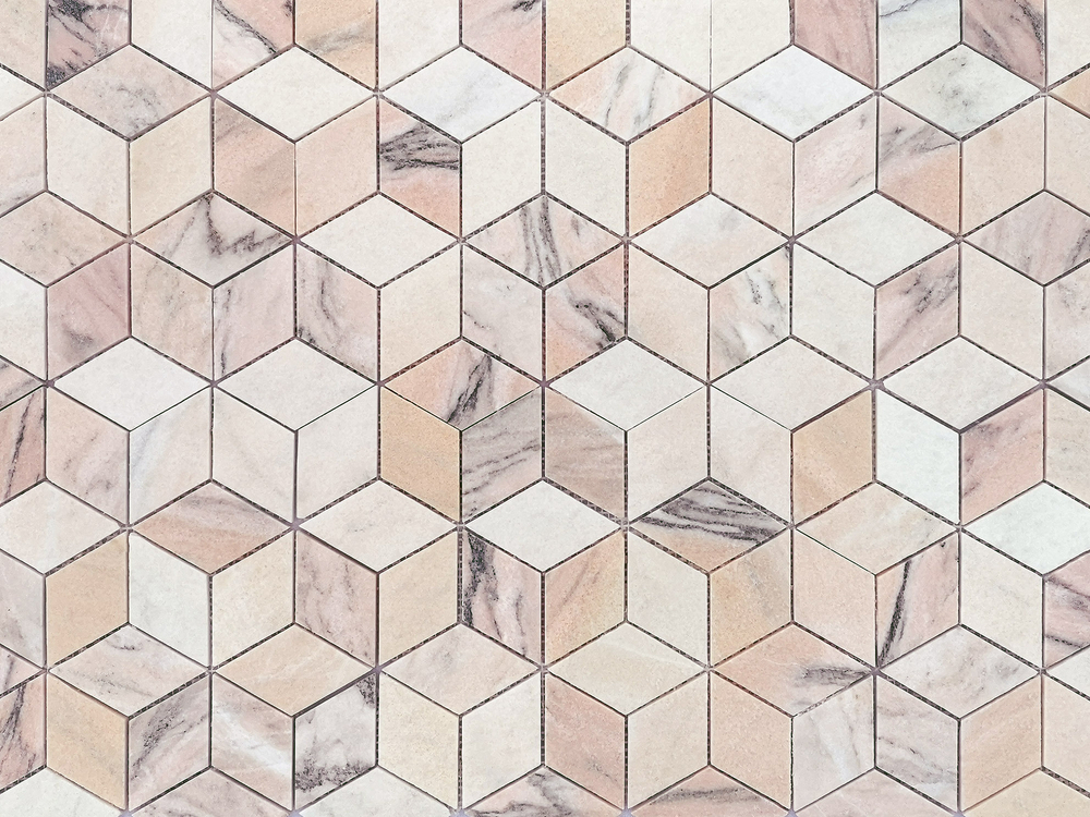 Мозаика LeeDo: Pietrine - Rosa Salmone diamond полированная 29,8x25,9x0,7 см (чип 96x55x7 мм)