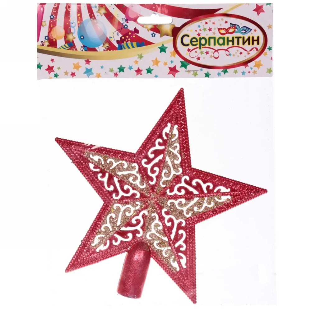 Звезда на ёлку «Королева праздника» 15*15 см