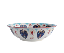 Раковина-чаша Bronze de Luxe Козетта в Голубом на столешницу с декором 420х420х130