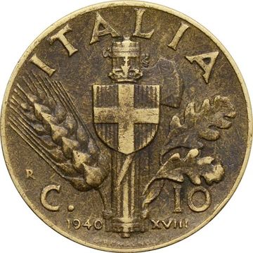 10 чентезимо 1940 Италия