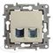 Розетка RJ45+RJ11 Legrand Etika крем#