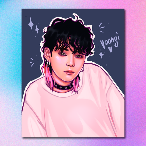 Арт принт / art.lior / BTS / Юнги #5