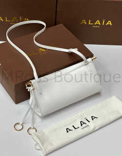 Женская сумка Alaia Le Click East West белого цвета