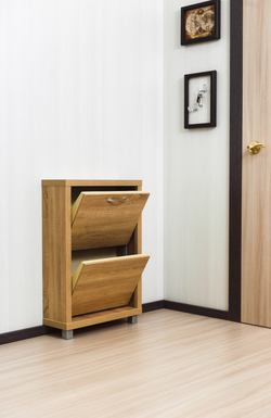 Обувница в прихожую компактная для обуви Люкс 2 фасад лдсп дуб сонома