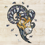 Деревянный, фигурный пазл EWA Горный Баран L 40x55 см