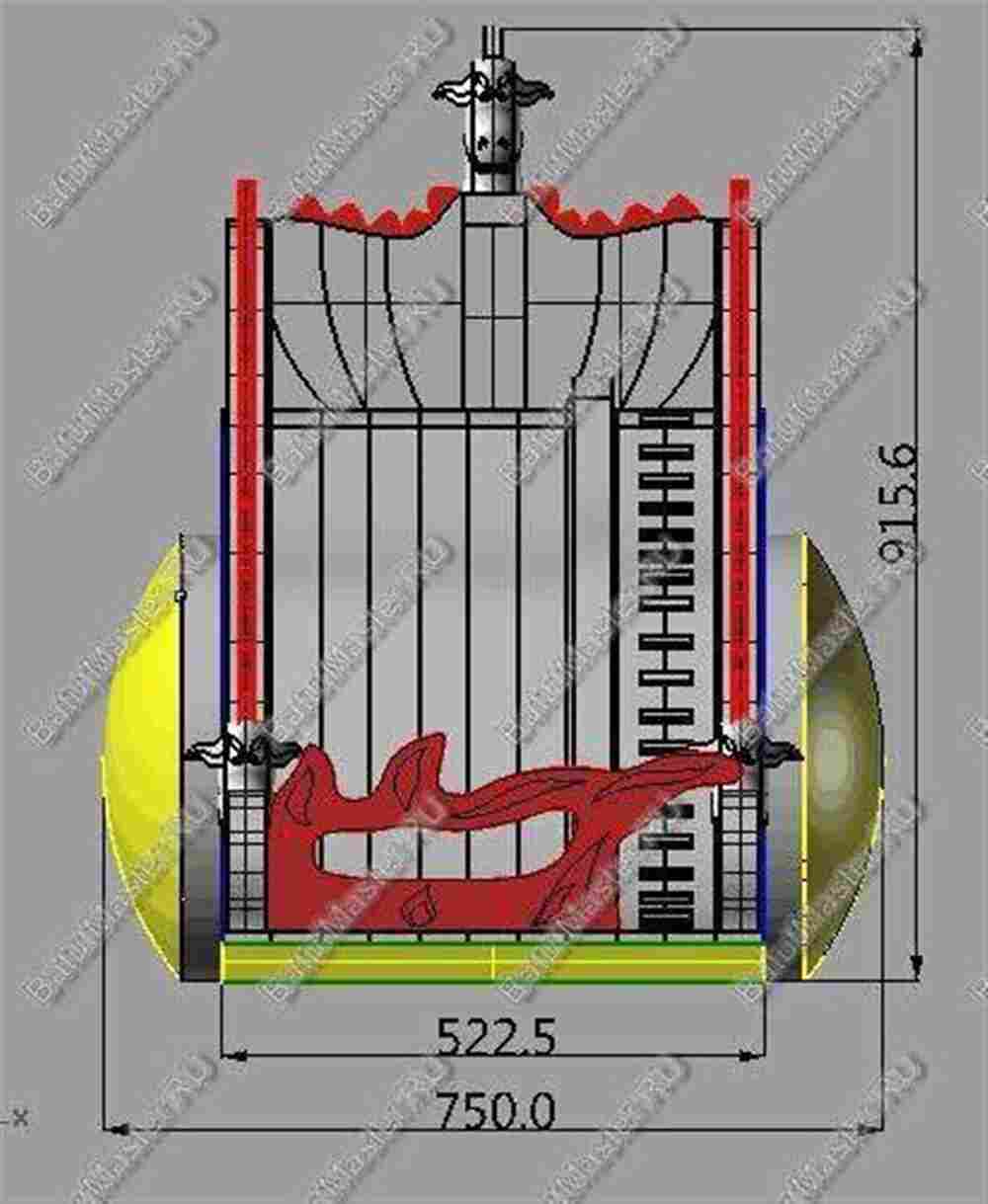 Коммерческий надувной батут-горка "Огненный дракон" 16*8*11 м