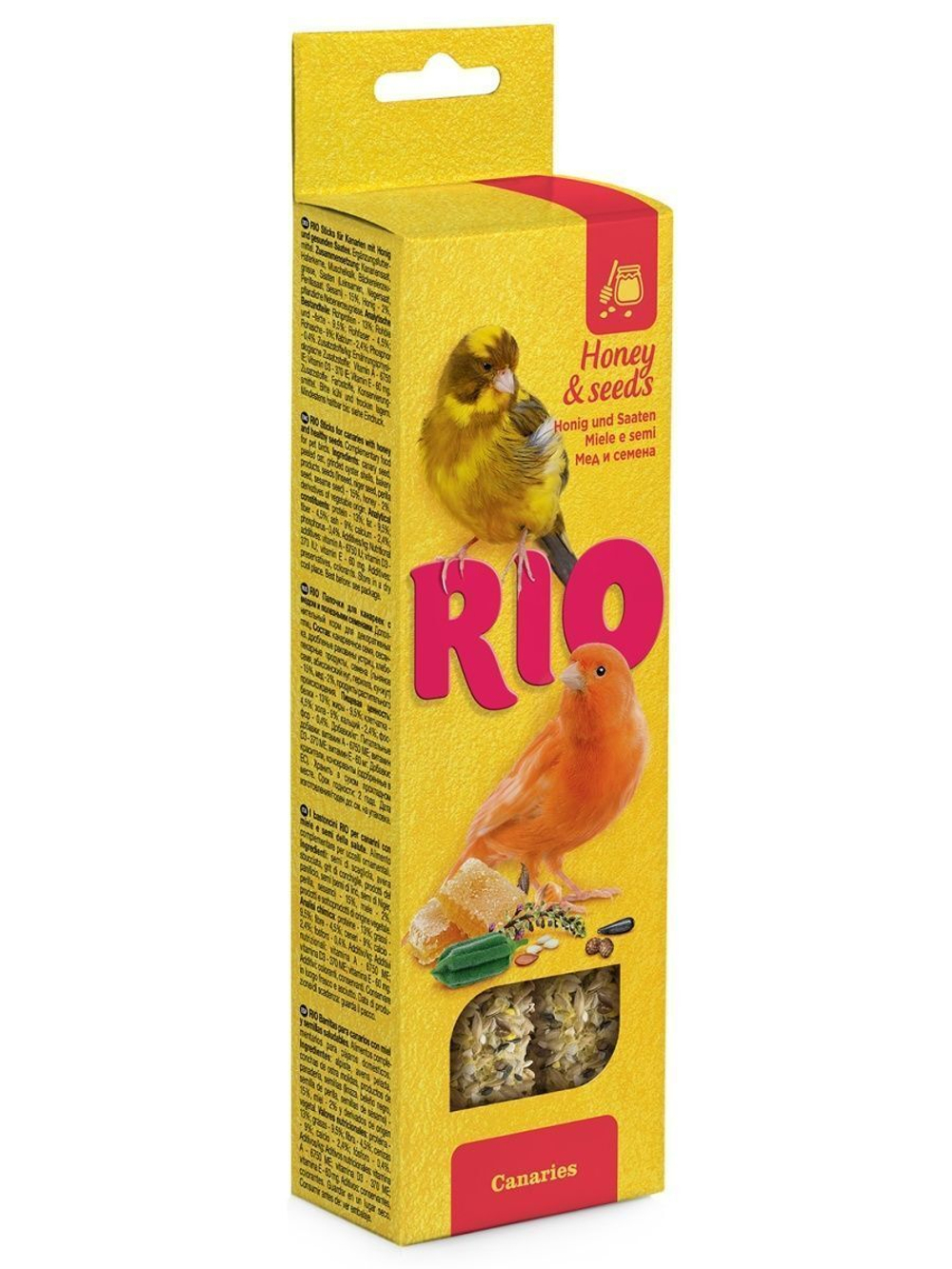 Лакомство RIO Палочки для волнистых попугайчиков и экзотов с медом, 80 г