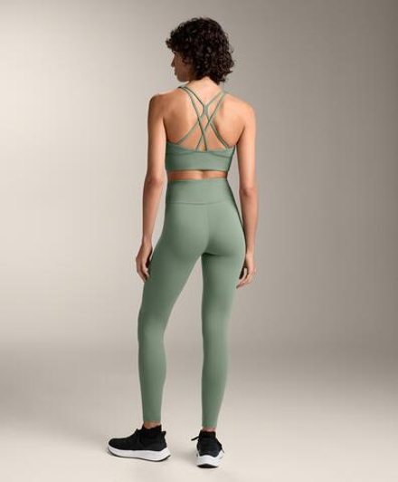 Oysho Спортивный бюстгальтер с бретелями на спине, бледно-зеленый