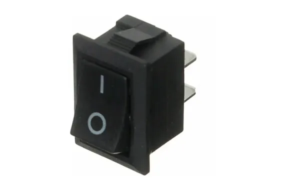 Переключатель TDM YL-211-05 6А 2 пол &quot;I-O&quot; 1з черный 30609