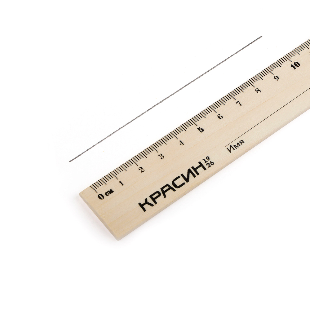Линейка 15см Красин "Стандарт", дерево КР-15007
