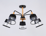 TR4741/5 BK/LW черный/светлое дерево E27/5 max 40W D760*350