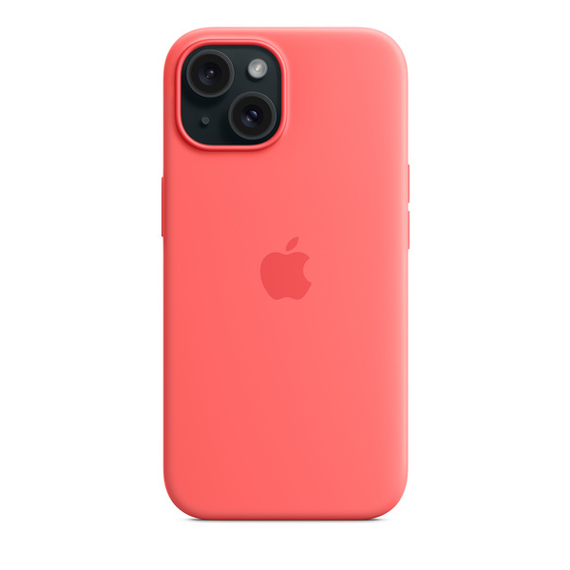 Чехол Apple iPhone 15 Silicone Case with MagSafe Guava (MT0V3ZM/A)