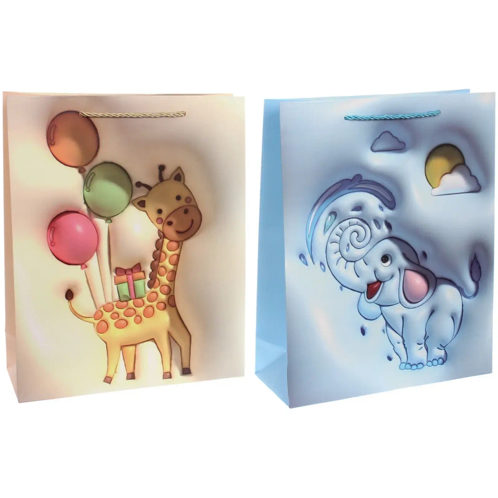 Пакет подарочный «Зоопарк» 26*32*10 см, микс