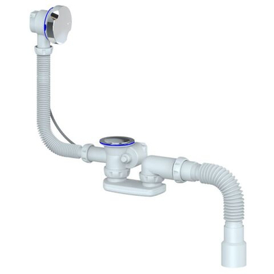 Сифон для ванны, гофрированный, 40х40/50, полуавтомат, Unicorn, S102
