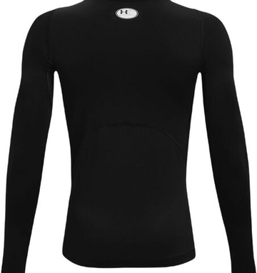 Футболка для мальчика теннисная Under Armour Boys' HeatGear Armour Long Sleeve - black/white