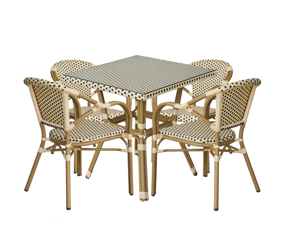 "Кабри" плетеный стул из искусственного ротанга, цвет бежево-коричневый