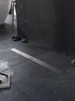 Душевой лоток CK DRAIN VERA-SAQUA014 60 см, двойной, с мокрым затвором, щелевой, из нержавеющей стали, с решеткой