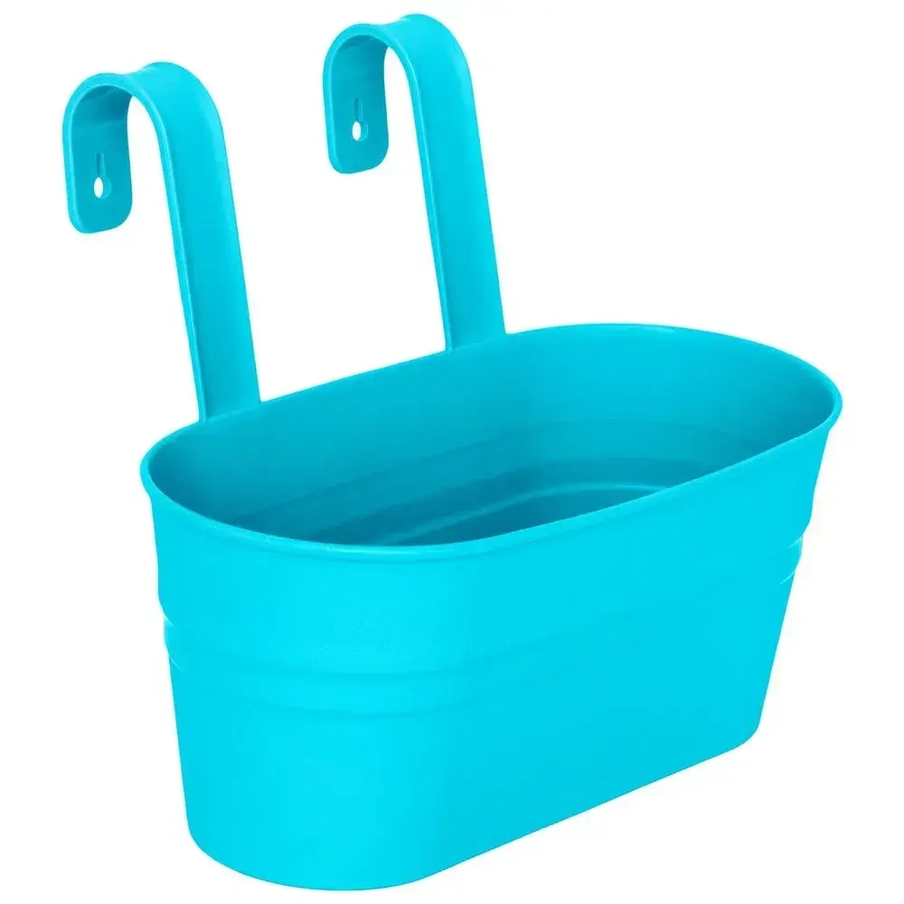 Кашпо-ведро настенное декоративное Большое голубой 300х250мм