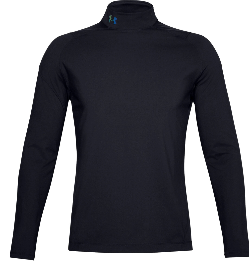 Мужская теннисная футболка теннисная Under Armour Rush ColdGear 2.0 Mock - black